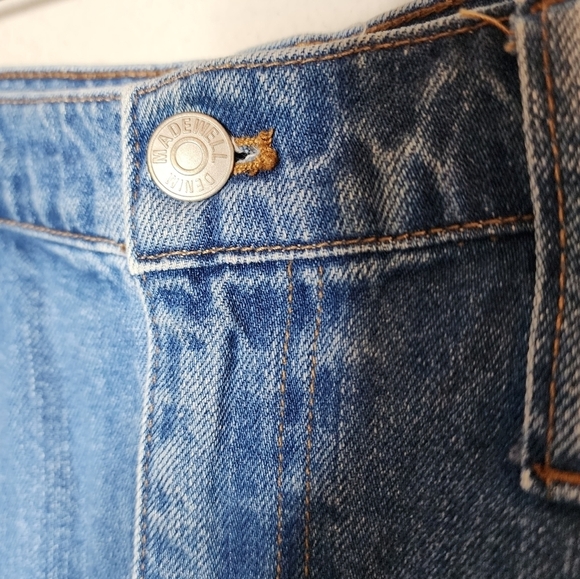 Madewell Denim A-Line Mini Skirt: Pieced Edition Women's Size 32 Size 14 - Picture 6 of 15